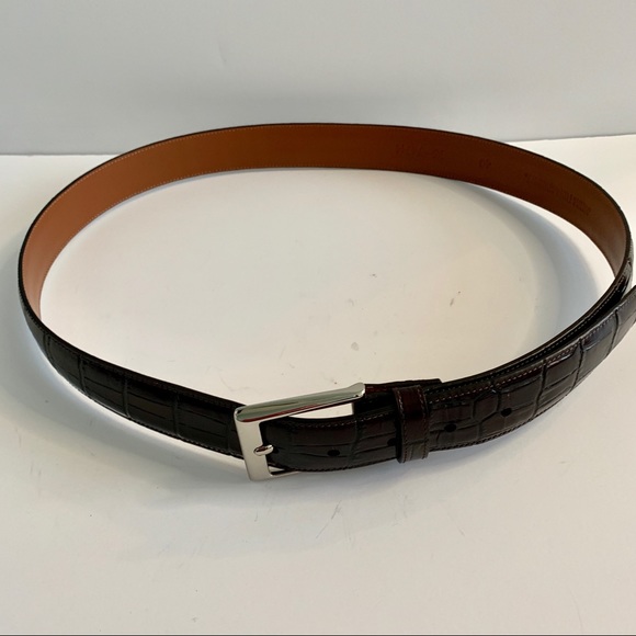 Johnson & Murphy Other - Men’s Johnson & Murphy Brown Reptile Leather Belt